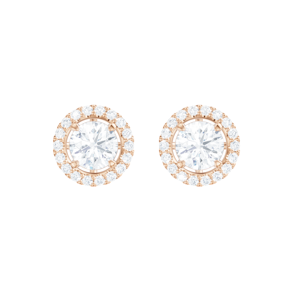 18kt rose gold/Fits 1.00 CTW Round Four-Prong Studs/Fits 1.50 CTW Round Four-Prong Studs/Fits 2.00 CTW Round Four-Prong Studs/Fits 3.00 CTW Round Four-Prong Studs/Fits 4.00 CTW Round Four-Prong Studs/side