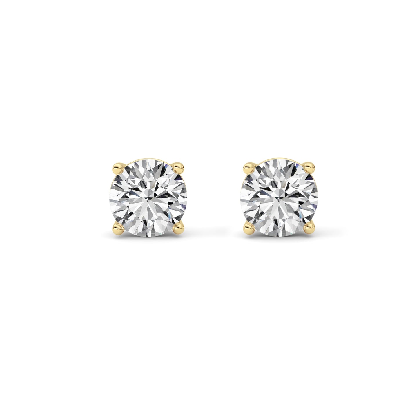 14kt yellow gold/3.00/screw-back/front