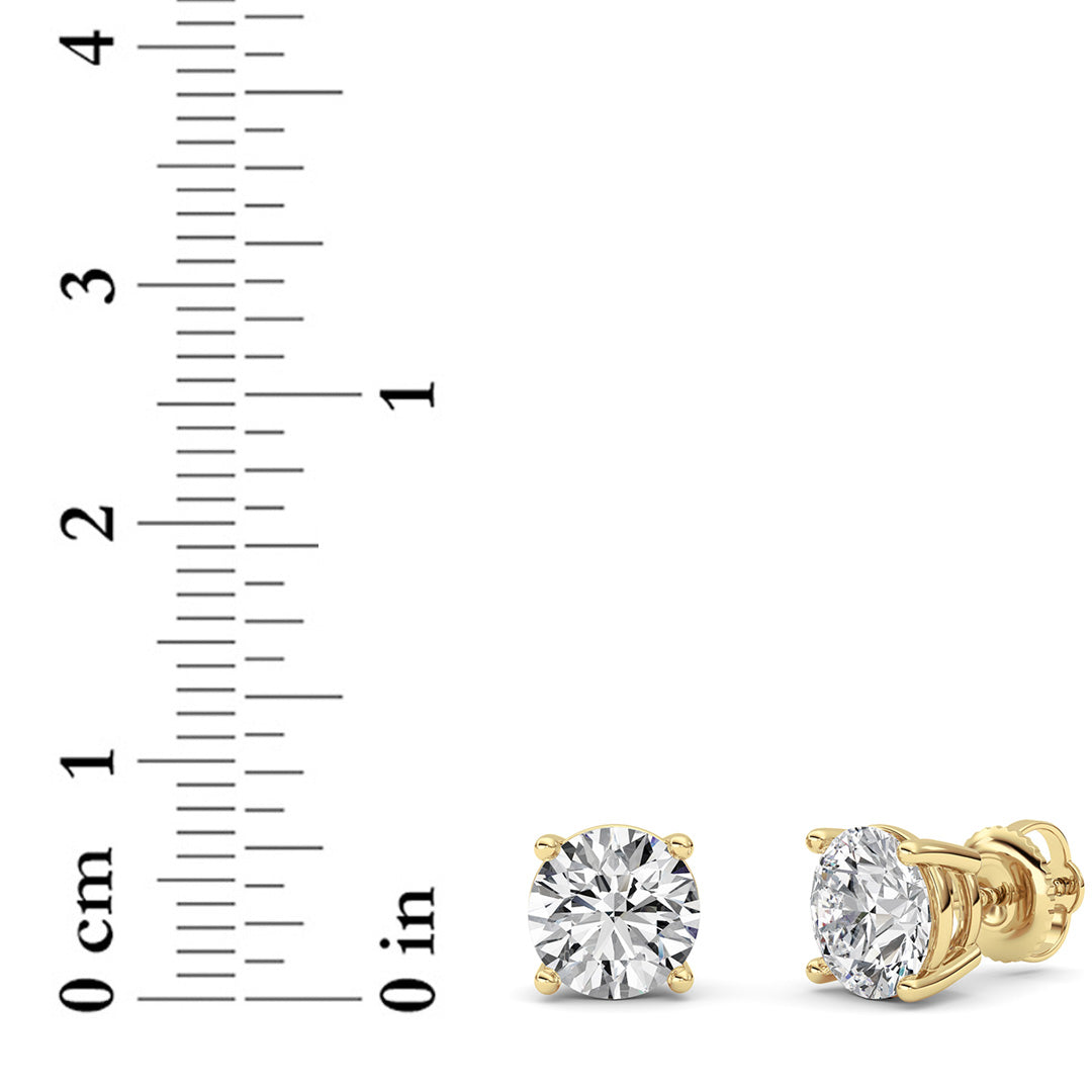 14kt yellow gold/4.00/screw-back/measurements