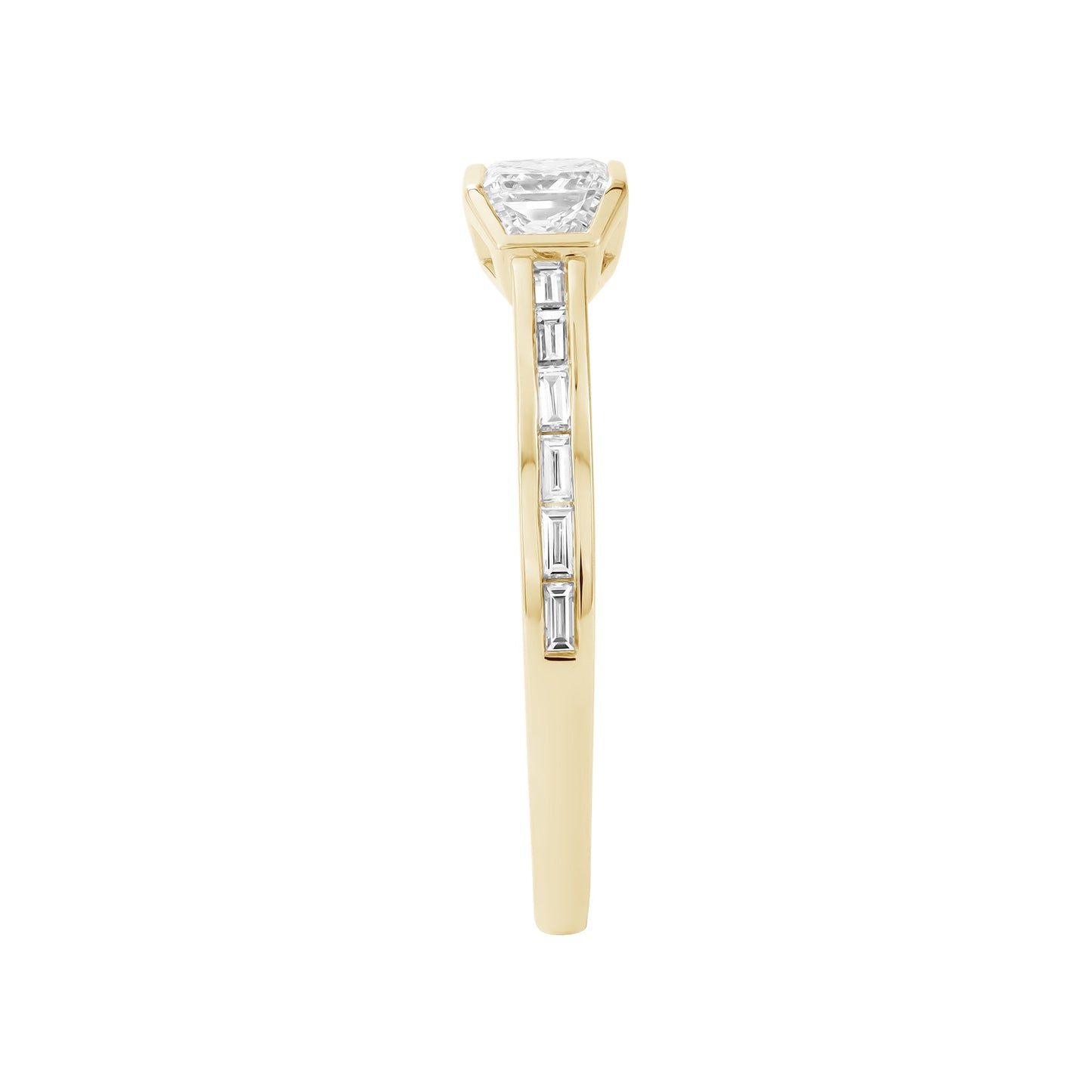 14kt yellow gold/7/side