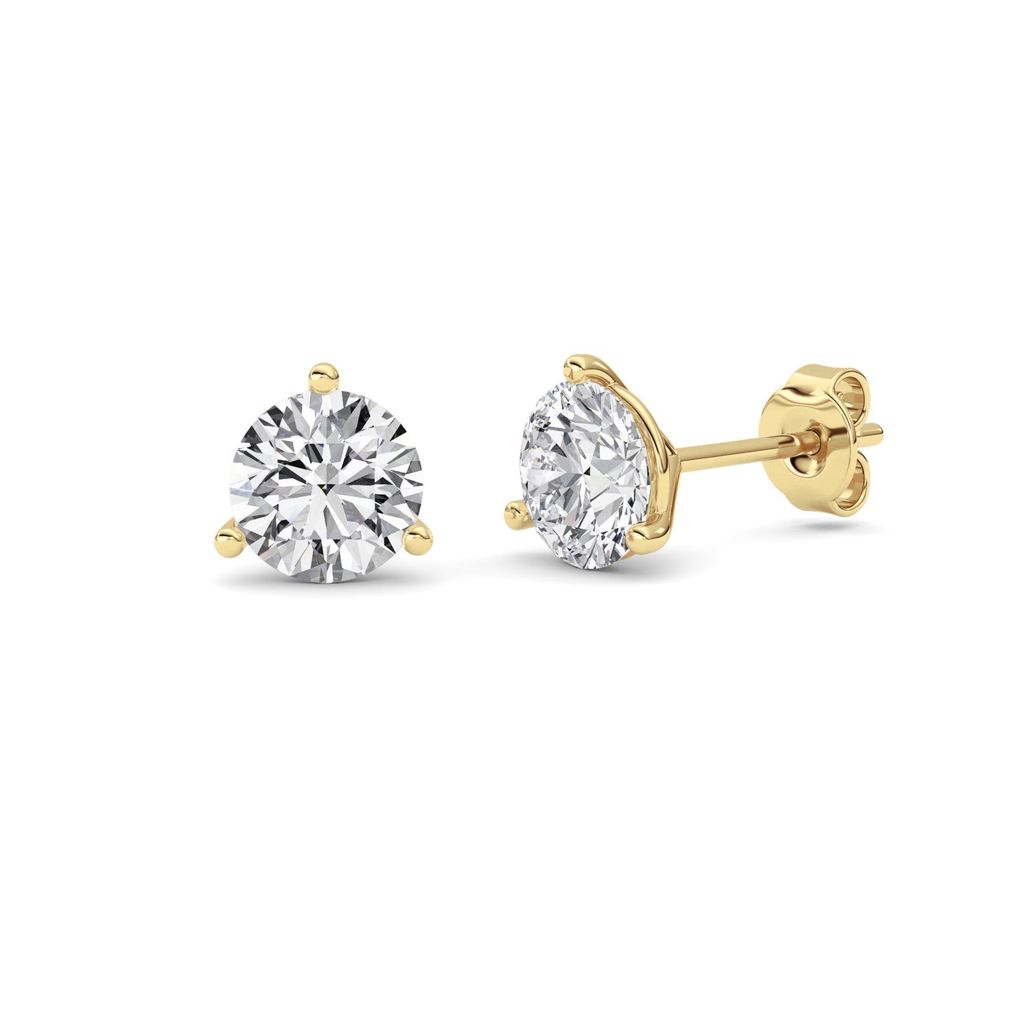 14kt yellow gold/1.50/push-back/side
