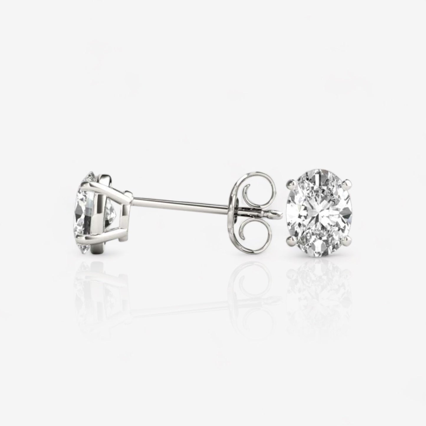 14kt White Gold/18kt white gold/platinum/0.60/0.80/1.00 /push-back/screw-back/side