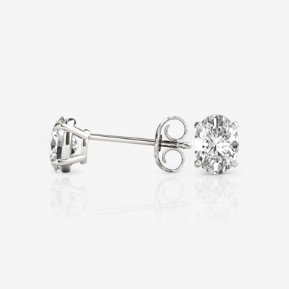 14kt White Gold/18kt white gold/platinum/0.60/0.80/1.00 /push-back/screw-back/side