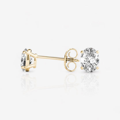 18kt yellow gold/0.60/0.80/1.00 /push-back/screw-back/side