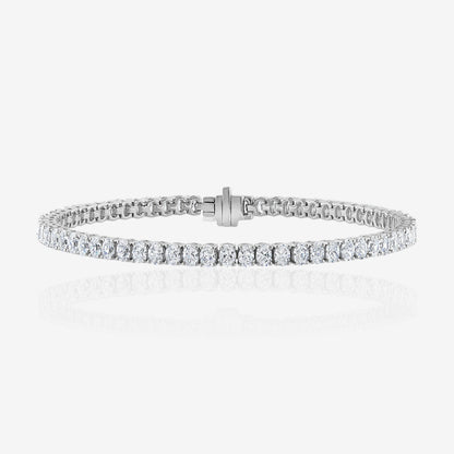 Lab Grown Oval Cut Prong-Set Diamond Tennis Bracelet