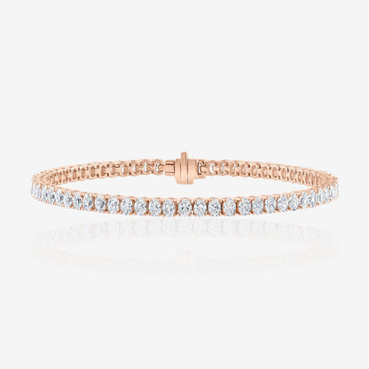 Lab Grown Oval Cut Prong-Set Diamond Tennis Bracelet
