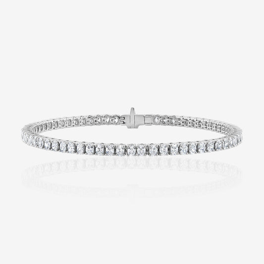 Lab Grown Oval Cut Prong-Set Diamond Tennis Bracelet
