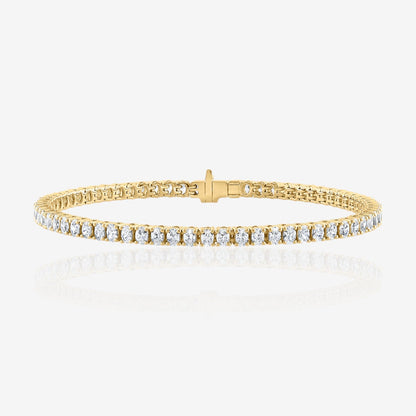 Lab Grown Oval Cut Prong-Set Diamond Tennis Bracelet