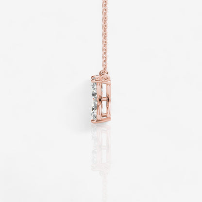 14kt rose gold/0.25/side