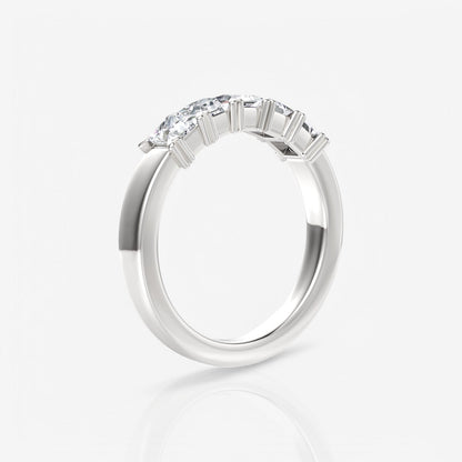 14kt white gold/18kt white gold/platinum/1.00/side