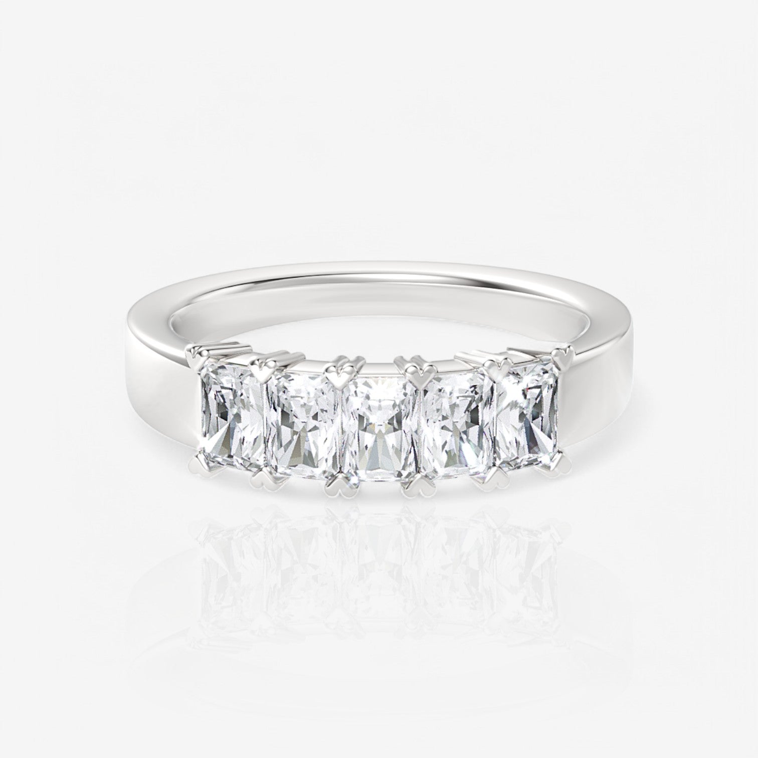 14kt white gold/18kt white gold/platinum/1.00/top