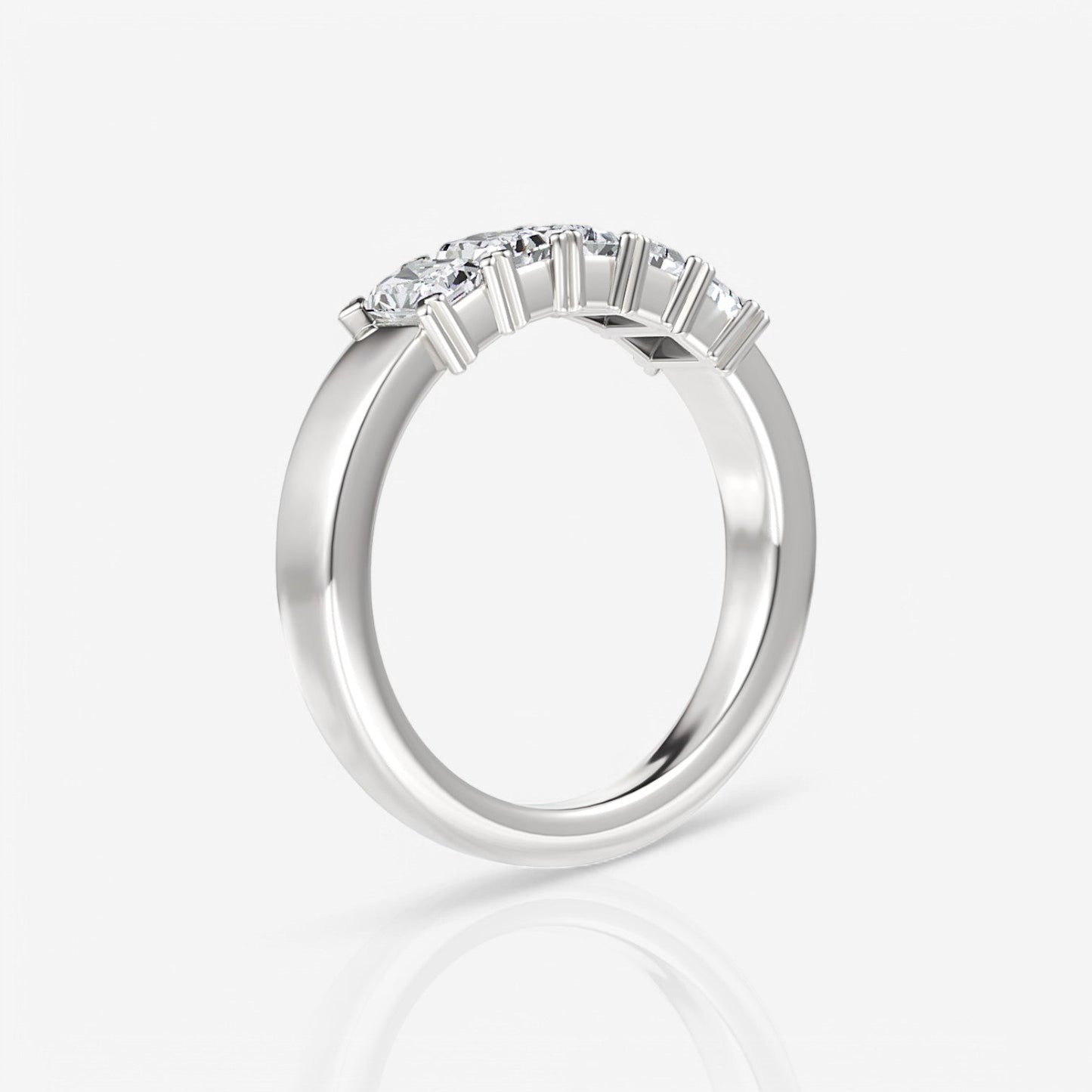 14kt white gold/18kt white gold/platinum/0.50/side