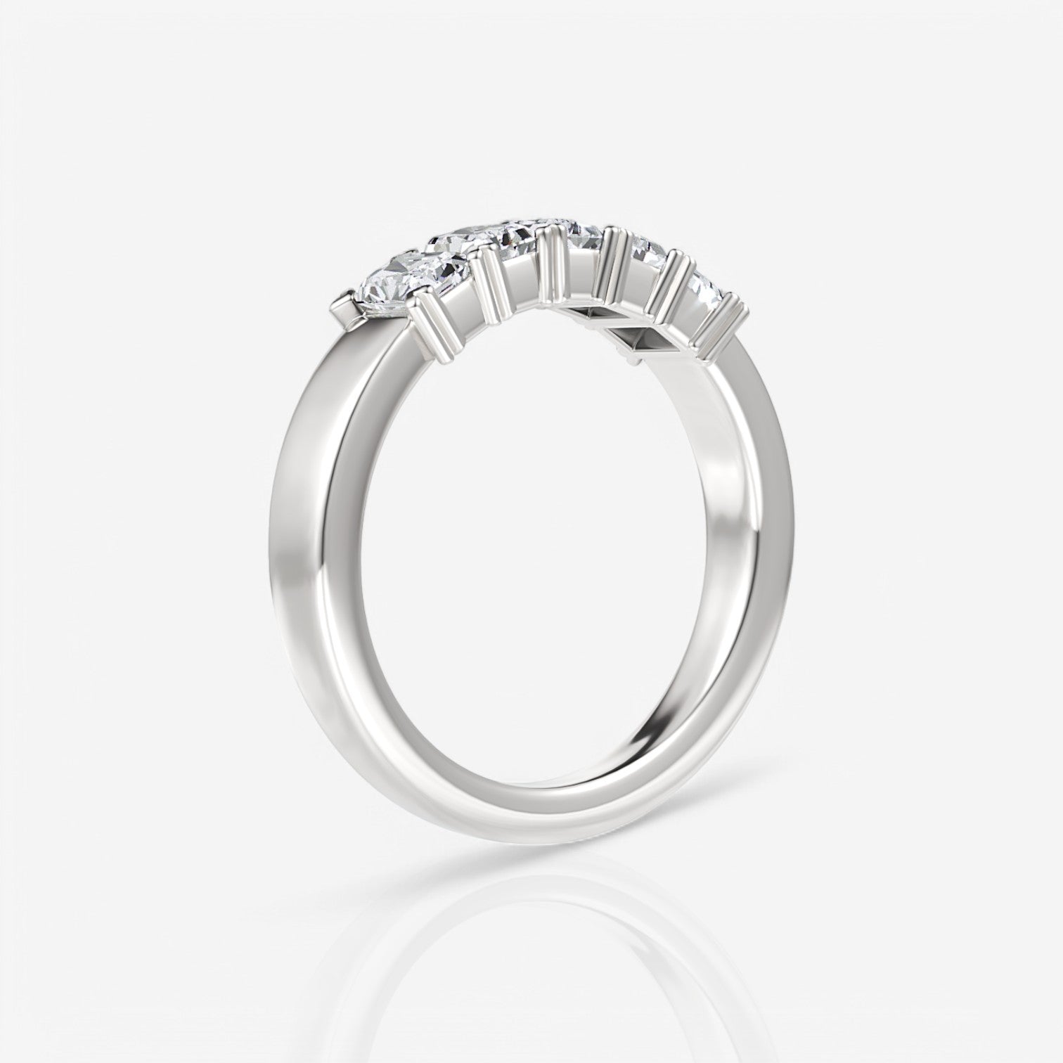 14kt white gold/18kt white gold/platinum/0.75/side