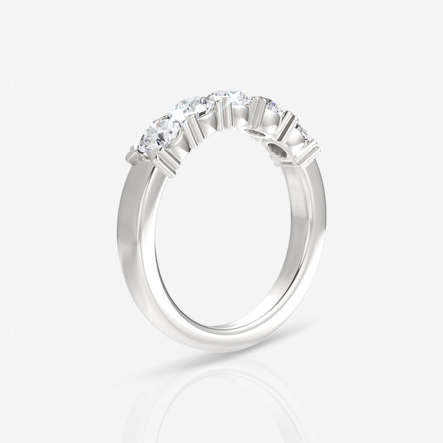 14kt white gold/18kt white gold/platinum/0.50/side