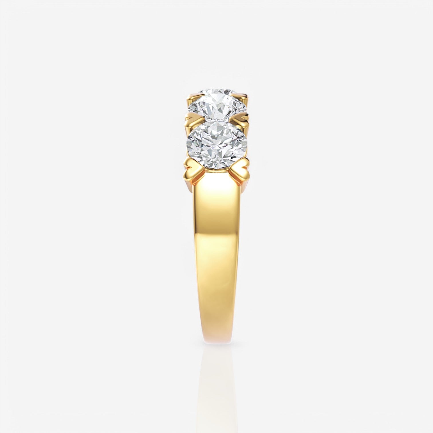 18kt yellow gold/2.00/side