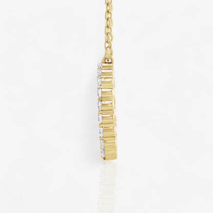 14kt yellow gold/0.38/side