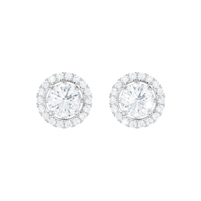 14kt white gold/18kt white gold/platinum/Fits 1.00 CTW Round Four-Prong Studs/Fits 1.50 CTW Round Four-Prong Studs/Fits 2.00 CTW Round Four-Prong Studs/Fits 3.00 CTW Round Four-Prong Studs/Fits 4.00 CTW Round Four-Prong Studs/side