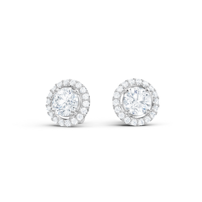 14kt white gold/18kt white gold/platinum/Fits 1.00 CTW Round Four-Prong Studs/Fits 1.50 CTW Round Four-Prong Studs/Fits 2.00 CTW Round Four-Prong Studs/Fits 3.00 CTW Round Four-Prong Studs/Fits 4.00 CTW Round Four-Prong Studs/front