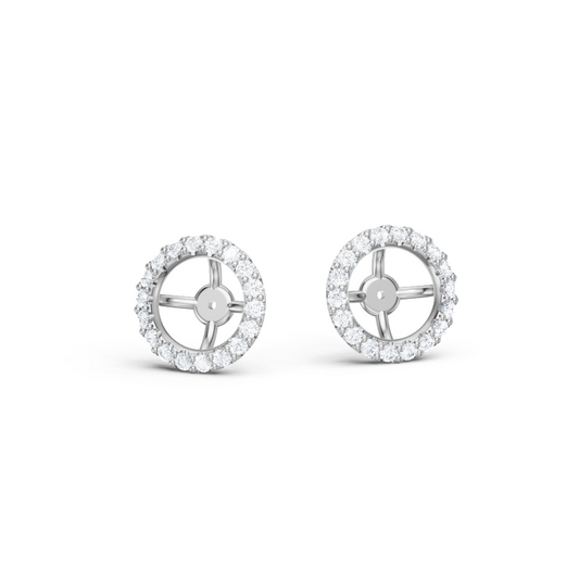 14kt white gold/18kt white gold/platinum/Fits 1.00 CTW Round Four-Prong Studs/Fits 1.50 CTW Round Four-Prong Studs/Fits 2.00 CTW Round Four-Prong Studs/Fits 3.00 CTW Round Four-Prong Studs/Fits 4.00 CTW Round Four-Prong Studs/top