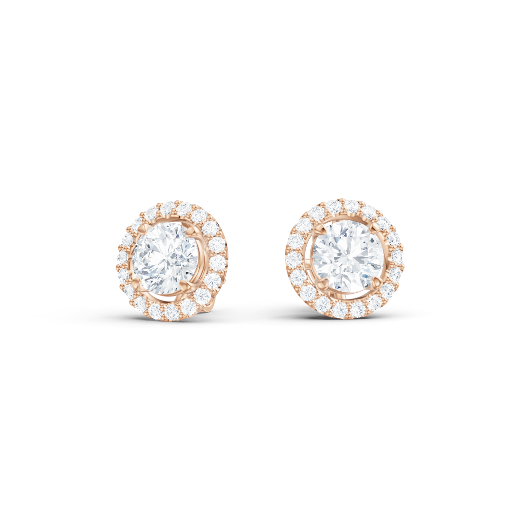 18kt rose gold/Fits 1.00 CTW Round Four-Prong Studs/Fits 1.50 CTW Round Four-Prong Studs/Fits 2.00 CTW Round Four-Prong Studs/Fits 3.00 CTW Round Four-Prong Studs/Fits 4.00 CTW Round Four-Prong Studs/hover