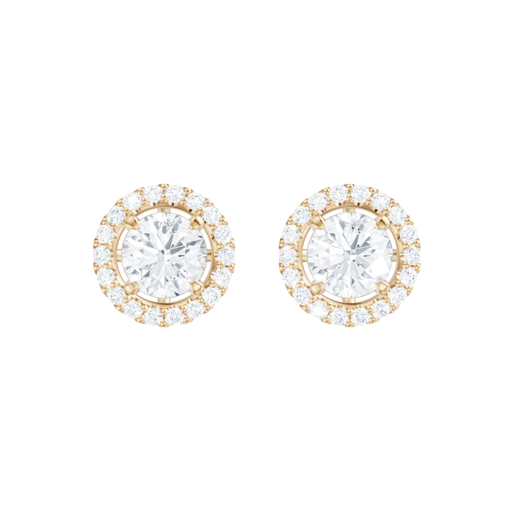 18kt yellow gold/Fits 1.00 CTW Round Four-Prong Studs/Fits 1.50 CTW Round Four-Prong Studs/Fits 2.00 CTW Round Four-Prong Studs/Fits 3.00 CTW Round Four-Prong Studs/Fits 4.00 CTW Round Four-Prong Studs/side