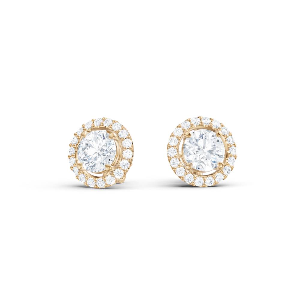 18kt yellow gold/Fits 1.00 CTW Round Four-Prong Studs/Fits 1.50 CTW Round Four-Prong Studs/Fits 2.00 CTW Round Four-Prong Studs/Fits 3.00 CTW Round Four-Prong Studs/Fits 4.00 CTW Round Four-Prong Studs/front