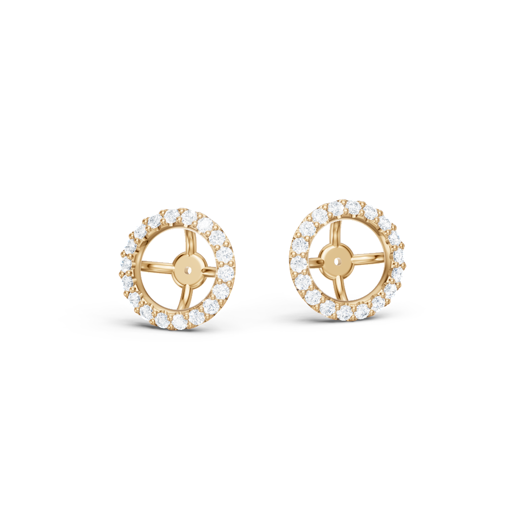 18kt yellow gold/Fits 1.00 CTW Round Four-Prong Studs/Fits 1.50 CTW Round Four-Prong Studs/Fits 2.00 CTW Round Four-Prong Studs/Fits 3.00 CTW Round Four-Prong Studs/Fits 4.00 CTW Round Four-Prong Studs/top