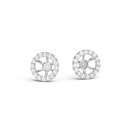 14kt white gold/18kt white gold/platinum/Fits 1.00 CTW Round Three-Prong Martini Studs/Fits 1.50 CTW Round Three-Prong Martini Studs/Fits 2.00 CTW Round Three-Prong Martini Studs /Fits 3.00 CTW Round Three-Prong Martini Studs/Fits 4.00 CTW Round Three-Prong Martini Studs/top