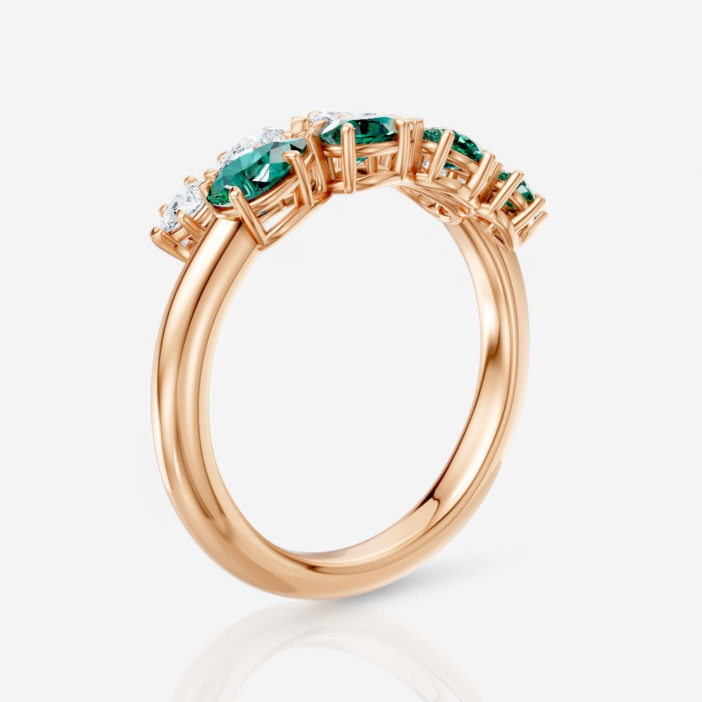 18kt rose gold/1.00/side