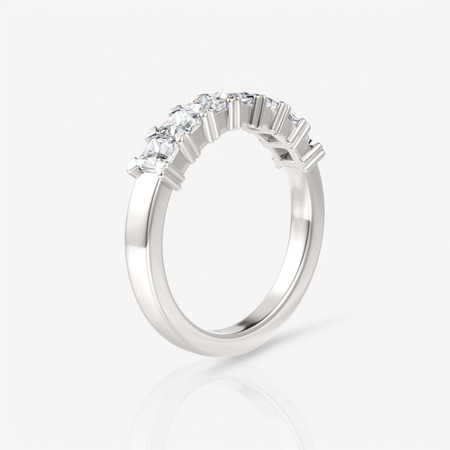 14kt white gold/18kt white gold/platinum/0.50/side