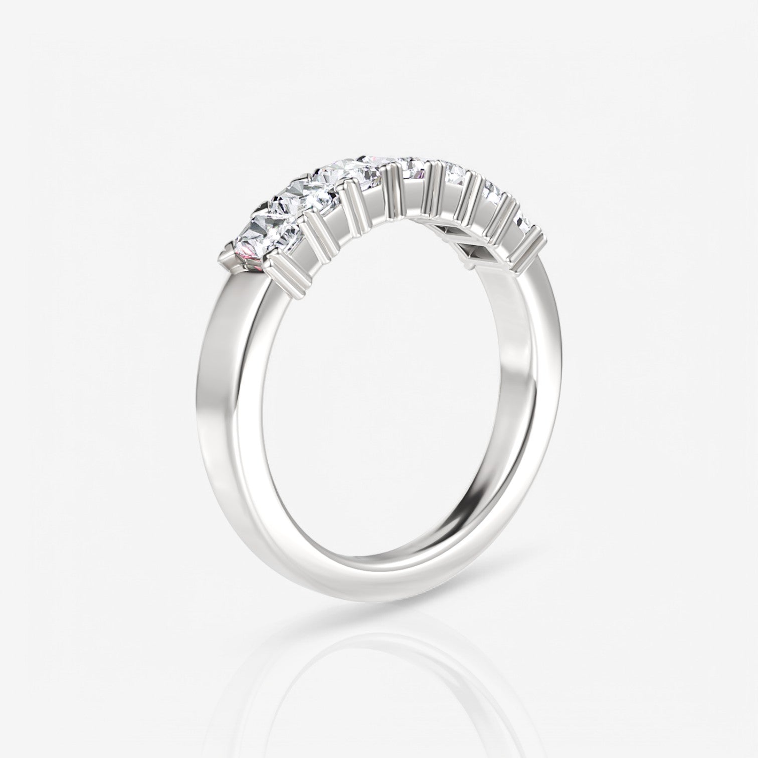 14kt white gold/18kt white gold/platinum/0.50/side