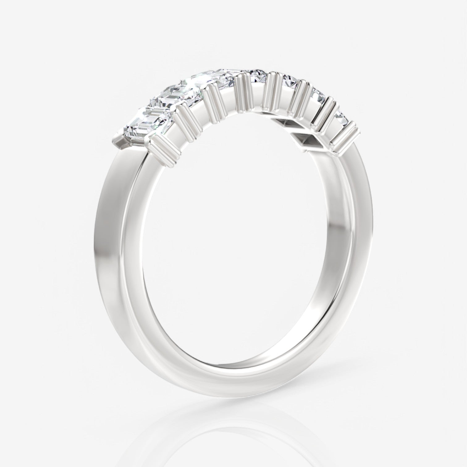14kt white gold/18kt white gold/platinum/0.75/side