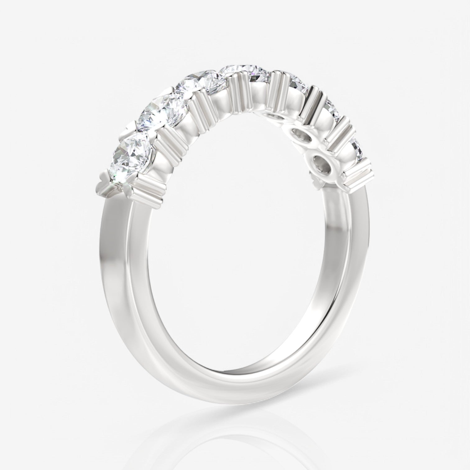 14kt white gold/18kt white gold/platinum/0.75/side