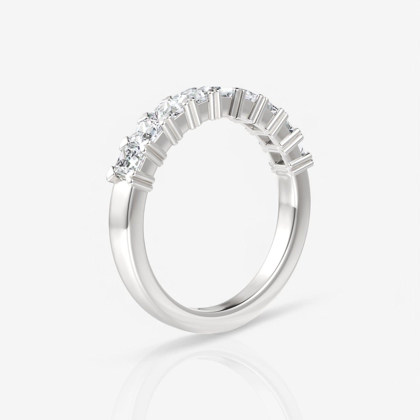 14kt white gold/18kt white gold/platinum/0.50/side