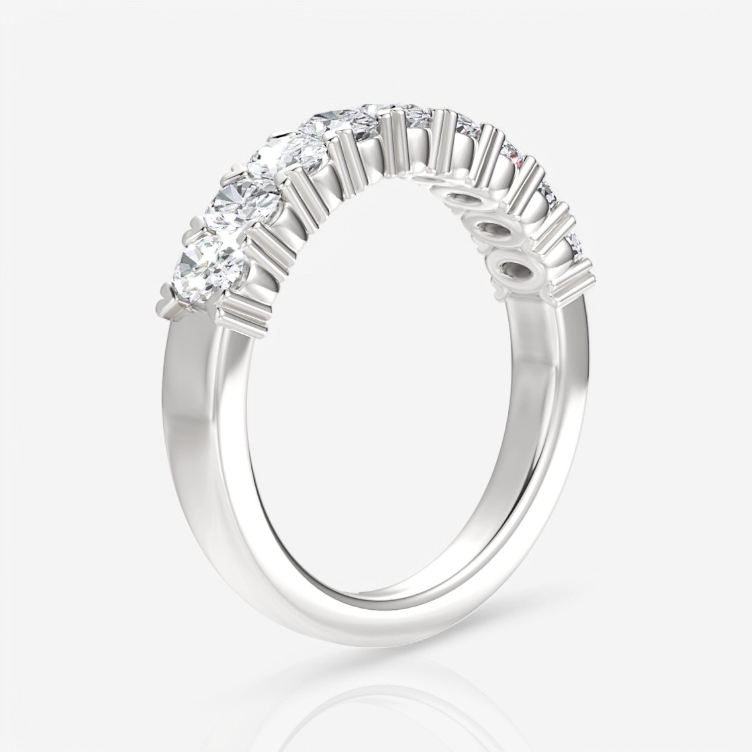 14kt white gold/18kt white gold/platinum/1.00/side