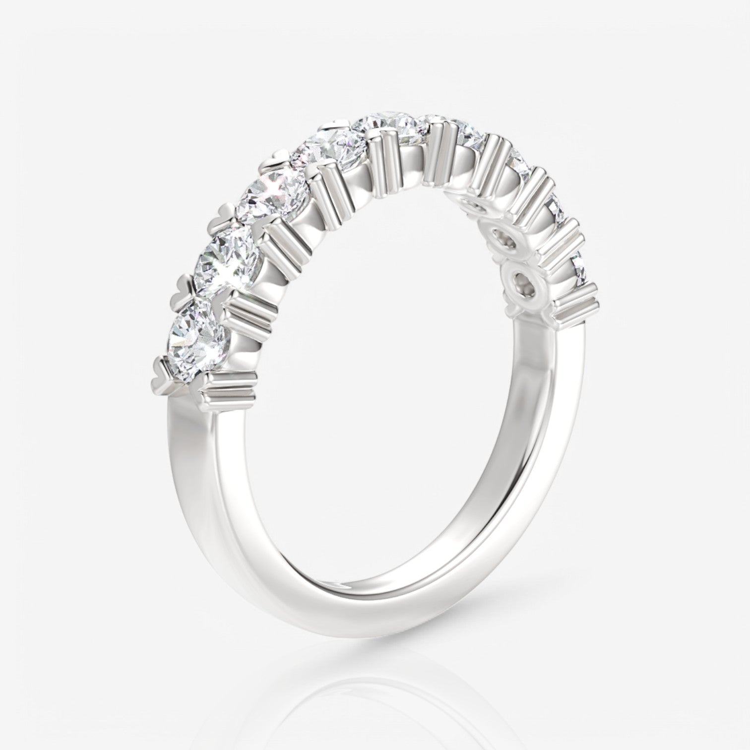 14kt white gold/18kt white gold/platinum/1.00/side