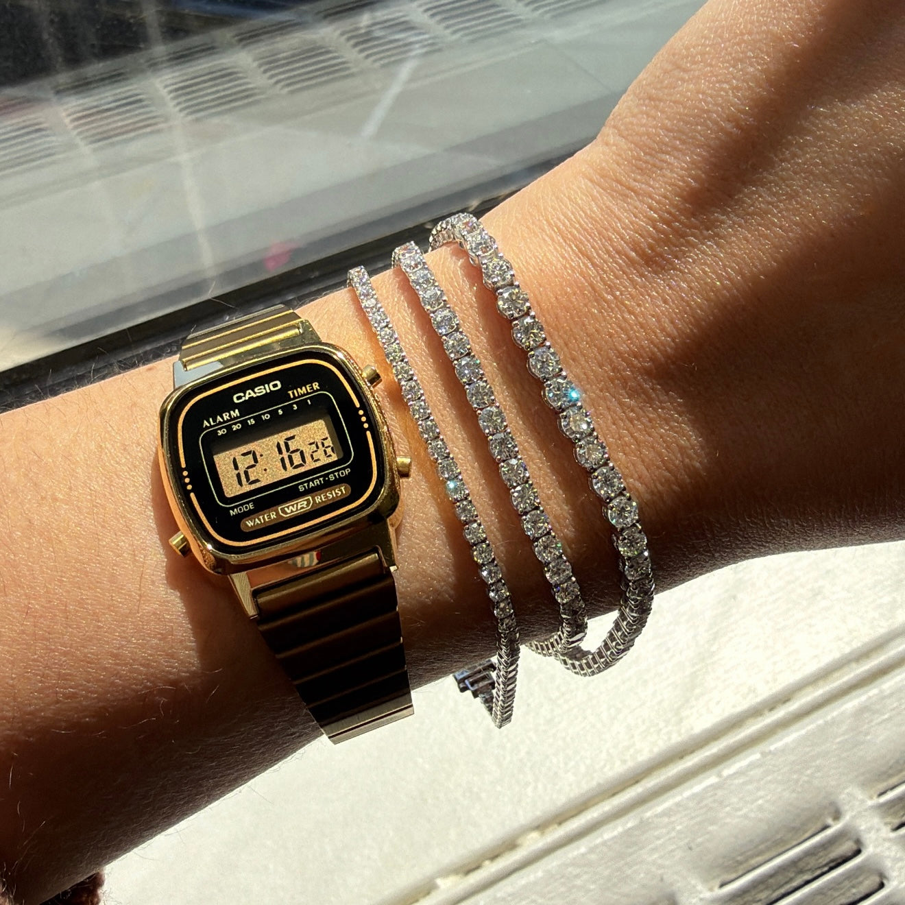 14kt white gold/14kt yellow gold/5.00/side