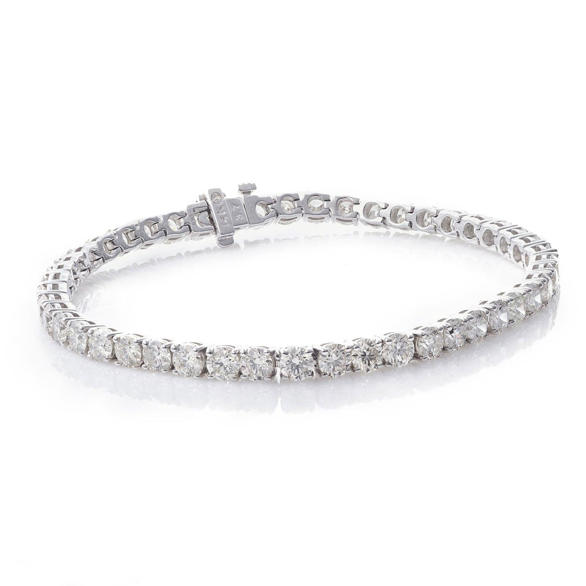 2.5 Ct White Gold Diamond Tennis Bracelet