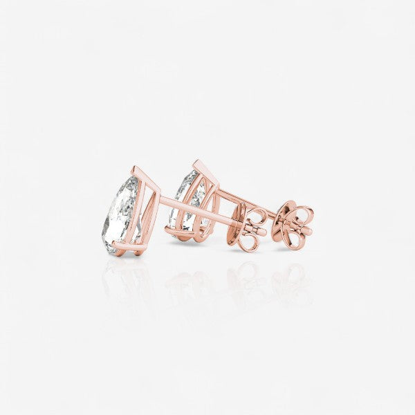 18kt rose gold/0.60/0.80/1.00/push-back/screw-back/side