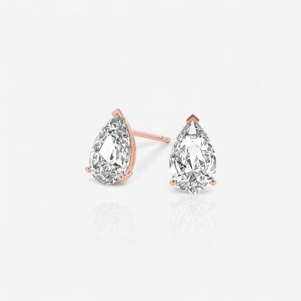 18kt rose gold/0.60/0.80/1.00/push-back/screw-back