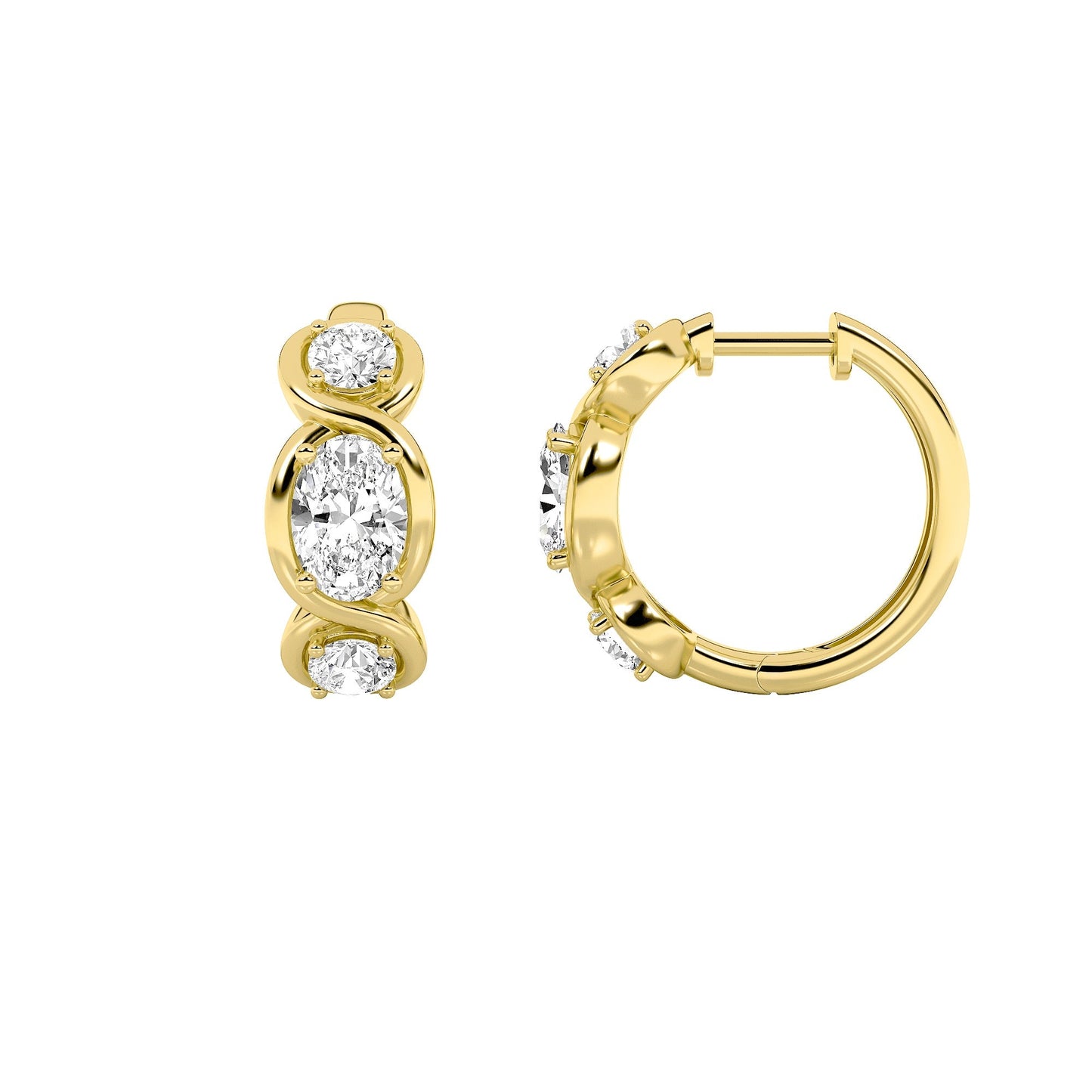 14kt yellow gold/2.50/side