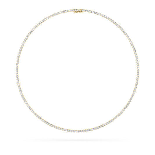 IGI Certified 10.00 CTW FVS Four-Prong Lab Grown Diamond Tennis Necklace in 14kt Yellow Gold