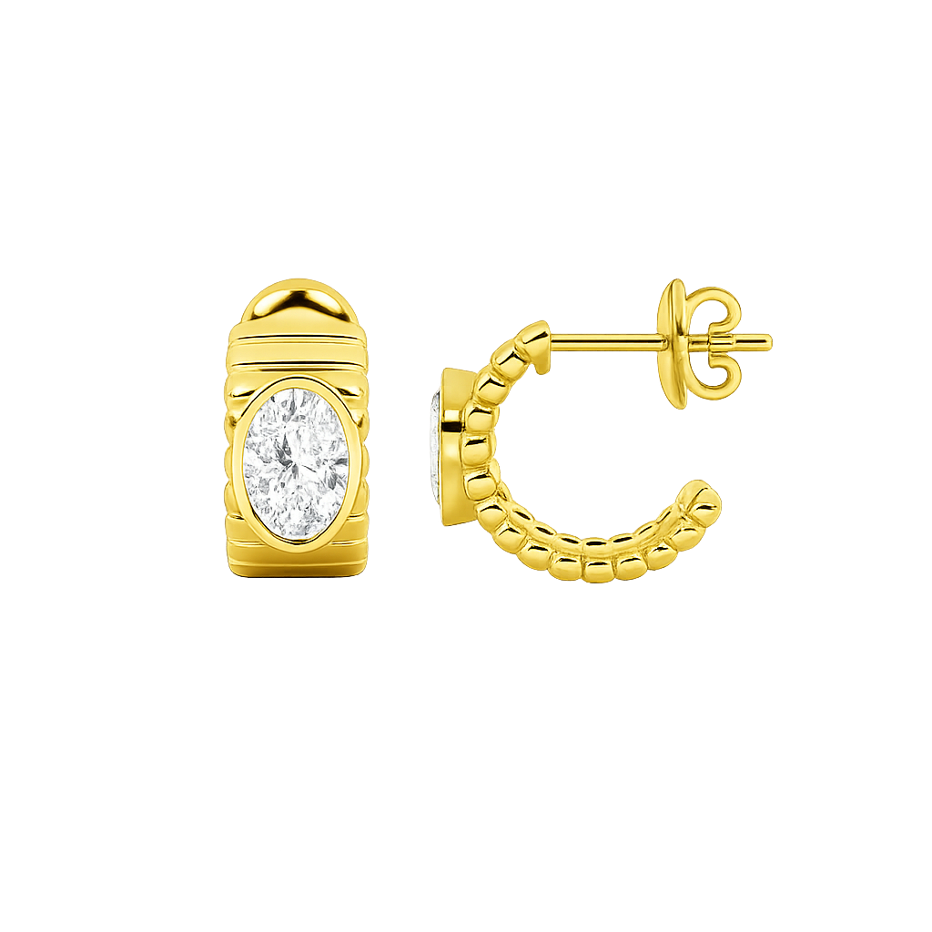 14kt yellow gold/2.00/side