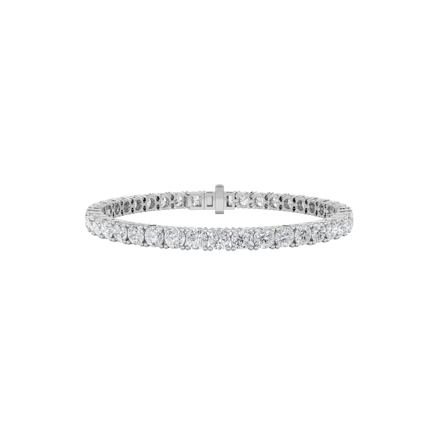 IGI Certified 9.00 CTW FVS Round Shaped Lab Grown Diamond Tennis Bracelet in 14kt White Gold
