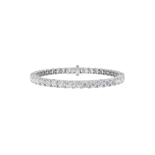 IGI Certified 8.00 CTW FVS Round Shaped Lab Grown Diamond Tennis Bracelet in 14kt White Gold