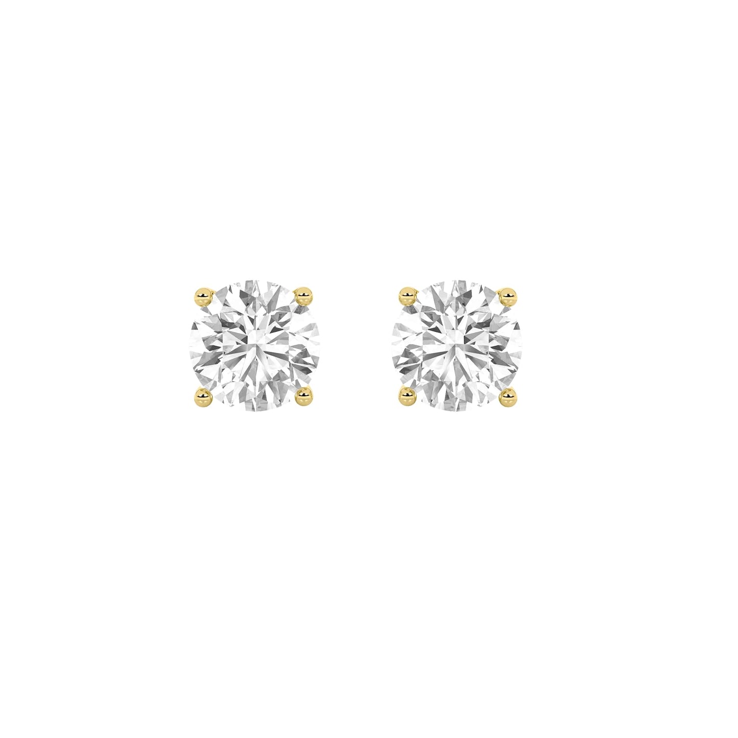 14kt yellow gold/1.00/push-back/front