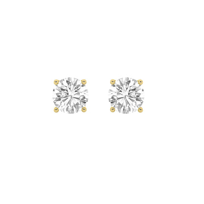 14kt yellow gold/1.00/push-back/front