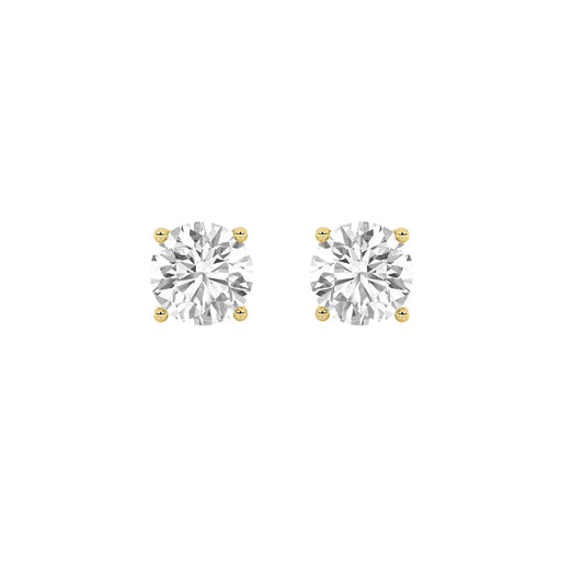 14kt yellow gold/1.00/push-back/front