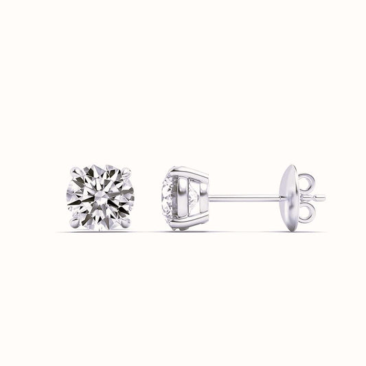 14kt white gold/2.00/push-back/screw-back/top