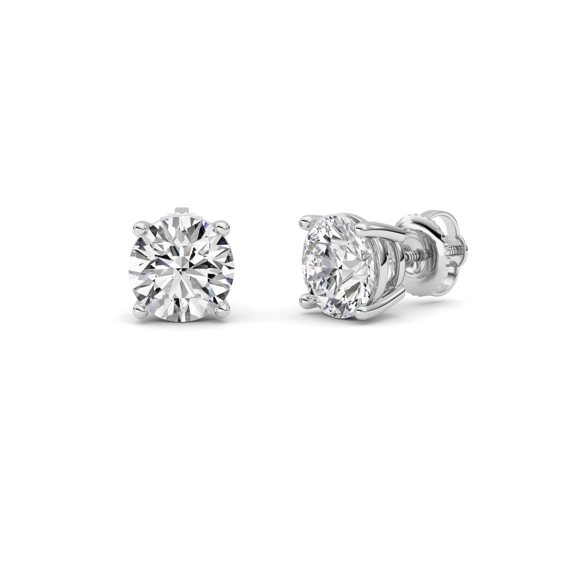 14kt white gold/4.00/screw-back/hover